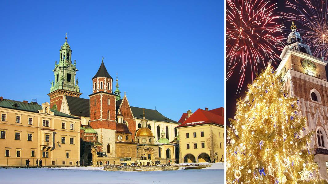 Nytr i Krakow, Polen, Wawel i sne